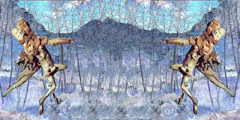 Image of Forest Tango sculpture graphically transformed by Joyce